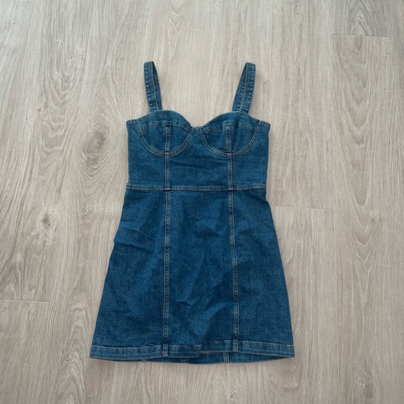Nikki Bustier Denim Mini Dress - Picture 5 of 7